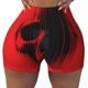 thumbnail image 2 of Fotbe Minimalist Skull Red Shorts Sin Costuras – Shorts Deportivos de Cintura Alta para Mujer, Elásticos para Gimnasio, Yoga, Running o Ciclismo-Medium, 2 of 8