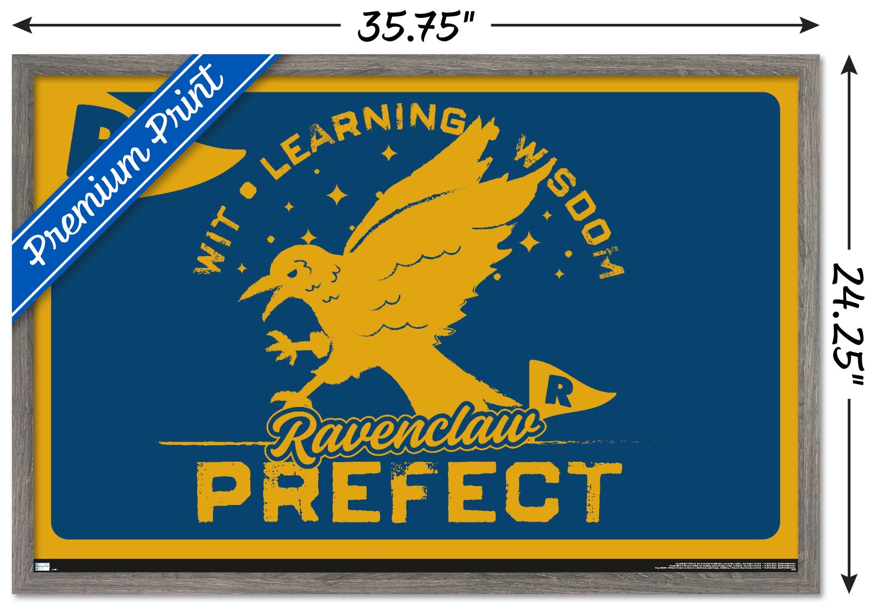 The Wizarding World: Harry Potter - Ravenclaw Clubhouse Crest Wall Poster, 22.375" x 34" Framed