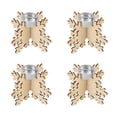 thumbnail image 3 of Wooden Snowflake Candle Holder, Wooden Snowflake Candlestick Beautiful Fashionable  For Perfect Decoration For Party Gift 4pcs Without Candles, 3 of 8