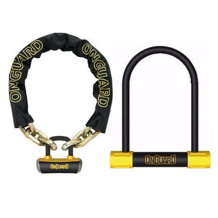Onguard Beast Chain Bike Lock with X4 Padlock (11cm x 14mm) and STD LM
