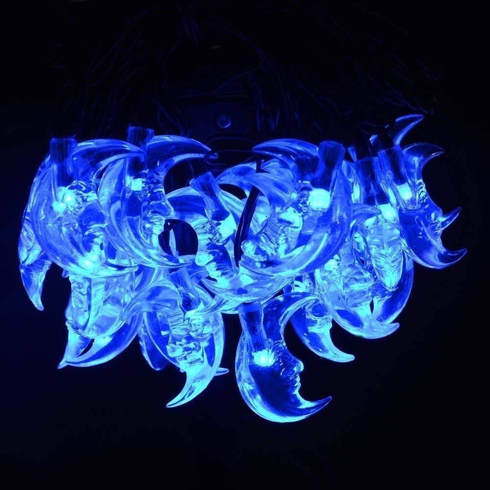 Outdoor Garden Solar String Lights, 6M 30LED Solar Moon Lights Moon Fairy Lights String Lights Waterproof with 8 Mode