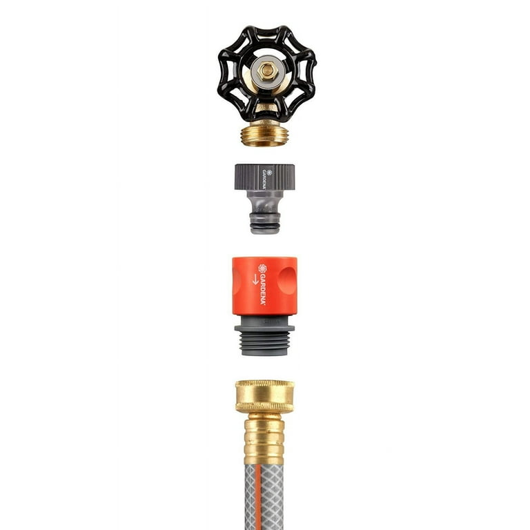 Gardena 1/2 & 5/8 in. Nylon/ABS Threaded Female/Male Quick Connector Hose Set Gardena 1/2 & 5/8 in. Nylon/ABS Threaded Female/Male Quick Connector Hose Set
