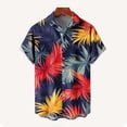 thumbnail image 4 of BVOFAR Men's Hawaiian Shirt Big and Tall Funky Tropical Printed Shirts Summer Beach Short Sleeve Tops Vacation Holiday EDM Top Multicolor L, 4 of 5