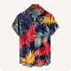 thumbnail image 4 of Ceisia Men's Relaxed Fit Colorful Radial Palm Leaf Print Hawaiian Shirts, Short Sleeve Cuban Collar Button-Down Casual Summer Tops with Chest Pocket Gifts, 4 of 4