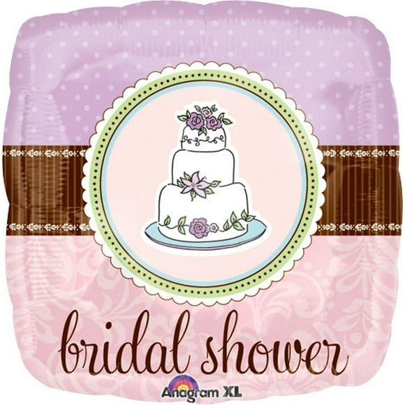 18" Foil Bridal Shower Whimsy Cake Balloon 1 Per Package