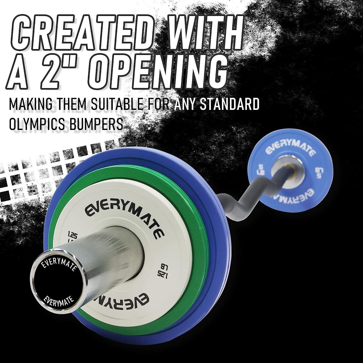 EVERYMATE Change Weight Plates 17.5LB Set Fractional Plate Olympic Bumper Plates for Cross Training Bumper Weight Plates Steel Insert Strength Training Weight Plates