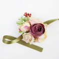 thumbnail image 3 of 2 Piece Faux Flowers Wrist Corsage And Corsage Set, Bridesmaid Wedding Flower Accessories Prom Party Set, 3 of 5