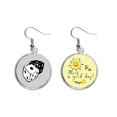 thumbnail image 1 of El casino de los dados negro blanco ilustracion Pendiente Sol Flor Pendiente Joyas Moda Unbranded M, 1 of 3