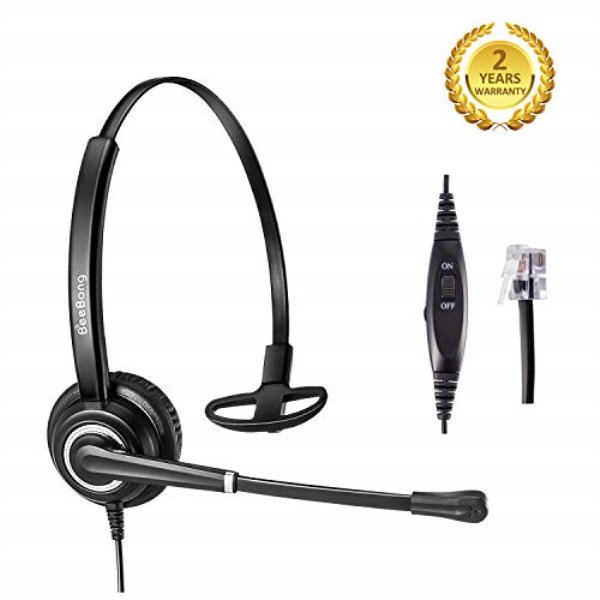 call center telephone headset for cisco phone headset with rj9 jack noise cancelling microphone