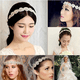 thumbnail image 5 of Elegante lujo hecho a mano cuentas de joyería de diamantes de imitación de cristal nupcial boda desfiles de noche graduación diadema cinta de satén Hiarband, 5 of 5