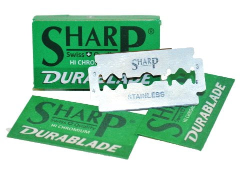 50 SHARP STAINLESS Double Edge Safety Razor Blades