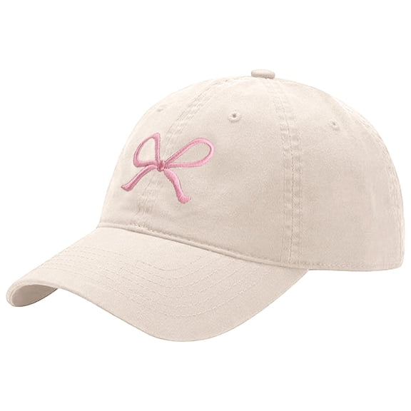 CQXIDFH Unisex Baseball Cap, Adjustable Dad Hat, Trendy Bow Tie Trucker Hat, Casual Bucket Hat, Outdoor Sun Visor Headwear for Men Women, Lightweight Hat for Hiking Travel Daily (Beige, One Size)