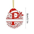 thumbnail image 2 of Adornos Navideños con Monograma Acrílico de 26 Letras y Gorro de Papá Noel | Adornos Navideños 2D para Manualidades | Adornos con Letras Colgantes para Decorar El Hogar, La Chimenea, La Puerta y La V, 2 of 5