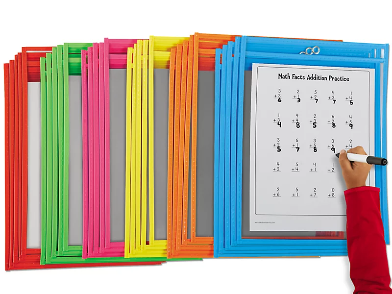 Lakeshore Learning GG379 Reusable Write & Wipe Pocket, Set of 30