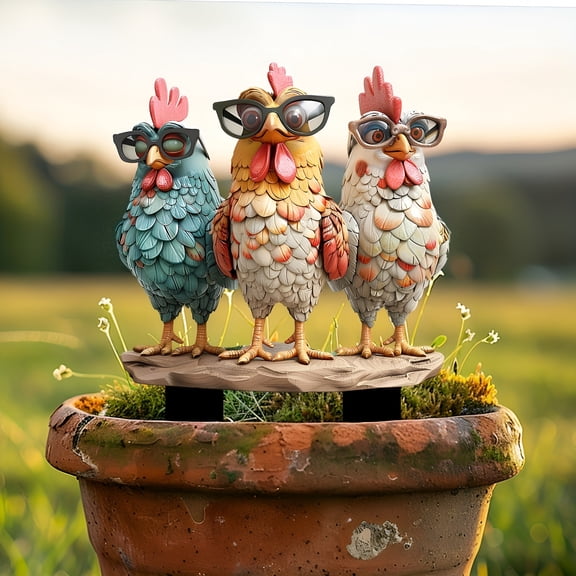 LAMIRO Garden Decor Chicken Garden Statue Garden Statues,Patio,Lawn Ornament,Gardening Gifts for Women for Housewarming