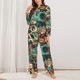 thumbnail image 2 of Balery Retro Pop Art Collage Conjunto de Pijama con Estampado para Mujer, Conjunto de Dos Piezas con Manga Larga, Ropa de Dormir Suave con Bolsillos, Pijamas Cómodos-Large, 2 of 7