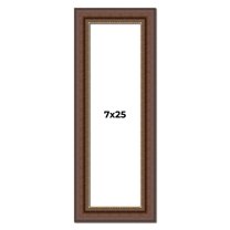 7x25 Copper and Brown Real Wood Picture Frame Width 2 inches | Interior Frame Depth 0.5 inches |