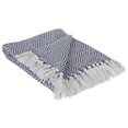 thumbnail image 1 of Design Imports CAMZ38510 French Blue X-Diamond Geometric Blanket Throw, 1 of 2