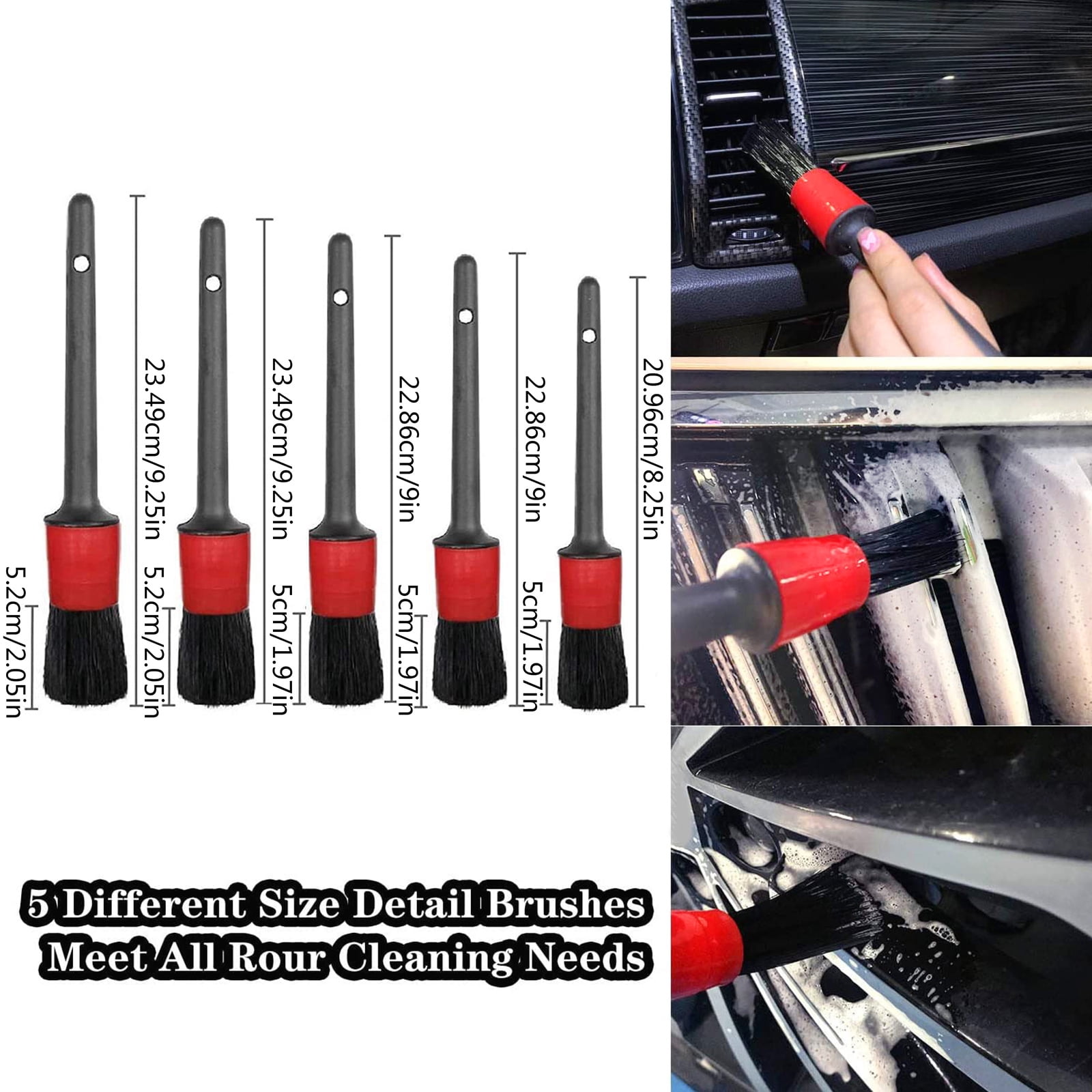 26pcs Cleaning Brush Set Car Dust Dirt Clean Tool Kit Cleaner Electric Drill Part for Air Holes Leather Rims Auto Detail