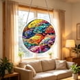 thumbnail image 6 of Acrylic Suncatcher Puzzle, Colorful Vintage Fish Stained Glass Window Hanging Panel, 8 Inch Home Decor, Ideal Mother's Day & Birthday Gifts for Mom, Grandma, Women & Wife, 6 of 9