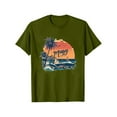 thumbnail image 2 of NAMTYQX Fall Shirts for Women 2025 mit Print Plus Size Short Sleeve Soft Comfy Cute Print Crewneck Stretchy Womens Graphic Tees Army Green Size L, 2 of 4