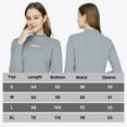 thumbnail image 6 of SSLR Mock Neck Tops for Women Long Sleeve T Shirts Cut Out Ribbed Turtleneck Stretchy, 6 of 6