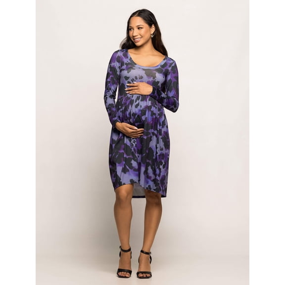 Maternity Animal Empire Waist Knee Length Dress