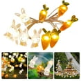 thumbnail image 2 of OutmaxHome Easter Bunny Carrot String Lights,Battery Operated 3.28Ft 10 Bulb Fairy Lights for Indoor Outdoor Easter Decor,Spring Party,Garden,Patio, 2 of 9