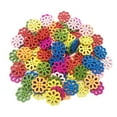 thumbnail image 5 of 100pcs Wooden 4 Holes Buttons Colorful Flower Button For Sewing Scrapbooking, 5 of 7