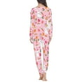 thumbnail image 3 of FKELYI Cute Rabbit Long Sleeve Pj Size 4XL Stretchy Easter Eggs Women Sleepwear 2 Piece Pink Durable Ladies Fall Winter Loungewear Set Skin Friendly, 3 of 4