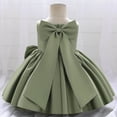 thumbnail image 5 of IDOPIP Flower Girls Bowknot Tutu Dress for Kids Baby Wedding Birthday Party Baptism Formal Dresses, 5 of 8