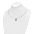 thumbnail image 3 of Titanium Wire Necklace with Pendants Chain Chisel CZ Pendant Polished Stainless Steel 17 inch 12 mm, 3 of 5