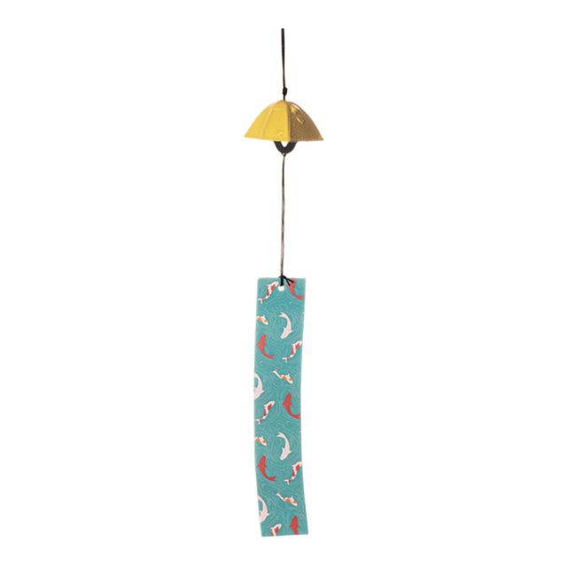 Campana de viento de metal japonesa, decoración de regalo, campana decorativa colgante para patio, balcón, Amarillo