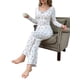 thumbnail image 2 of Pijama de Dos Piezas para Mujer, de Otoño e Invierno, Informal, de Larga y Pantalón, para el Hogar Azul L, 2 of 9