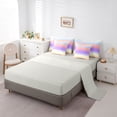 thumbnail image 5 of Homewish Watercolor Tie Dye 7-Piece Bedding Comforter Set For Female Men Adults,Abstract Ombre King Bedding Sets,Gradient Vintage Aesthetic Ultra Soft Bed Sheets,Luxury Bedroom Decor,Reversible, 5 of 8
