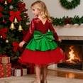 thumbnail image 6 of Girls Christmas Dress Girls Dresses Child Girls Long Sleeve Christmas Sequin Pageant Dress Party Gown Dresses, 6 of 9