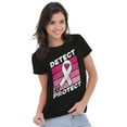 thumbnail image 3 of Detect Protect Breast Cancer Aware Womens Fitted Plus Size Graphic Tee Brisco Brands 2X, 3 of 5