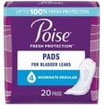 thumbnail image 1 of Poise Incontinence Pads for Women, 4 Drop, Moderate Absorbency, 1 of 5