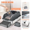 thumbnail image 3 of 6 Inch Deep Cat Litter Box with Odor Control and Built-In Filter, 3 of 6