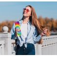 thumbnail image 4 of Tie Dye Skinny Tumblers with Lids and Straws, Colorful Rainbow Stainless Steel Vacuum Insulated Double Wall Travel Tumbler Cups 20 OZ for Men Women, 4 of 6