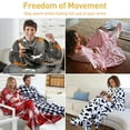 thumbnail image 6 of Catalonia Sherpa Wearable Fleece Throws Blanket with Sleeves and Large Pocket for Women Men, Super Soft Microplush Adult Wrap Full Body Blanket Robe for Lounge Couch, 6 of 7