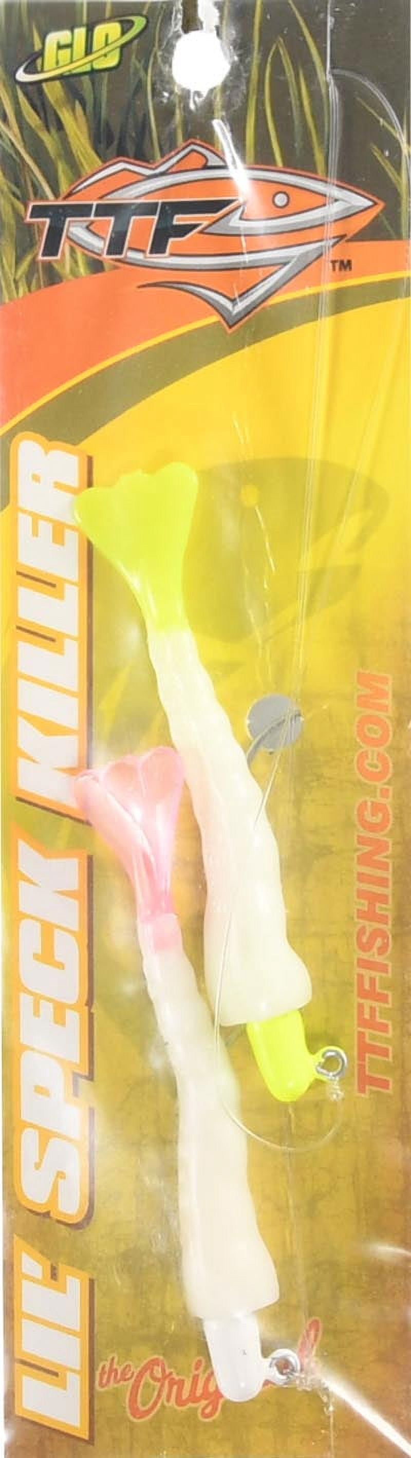 Texas Tackle Factory Speck Killer Softbait, Glow Chartreuse Glow Pink
