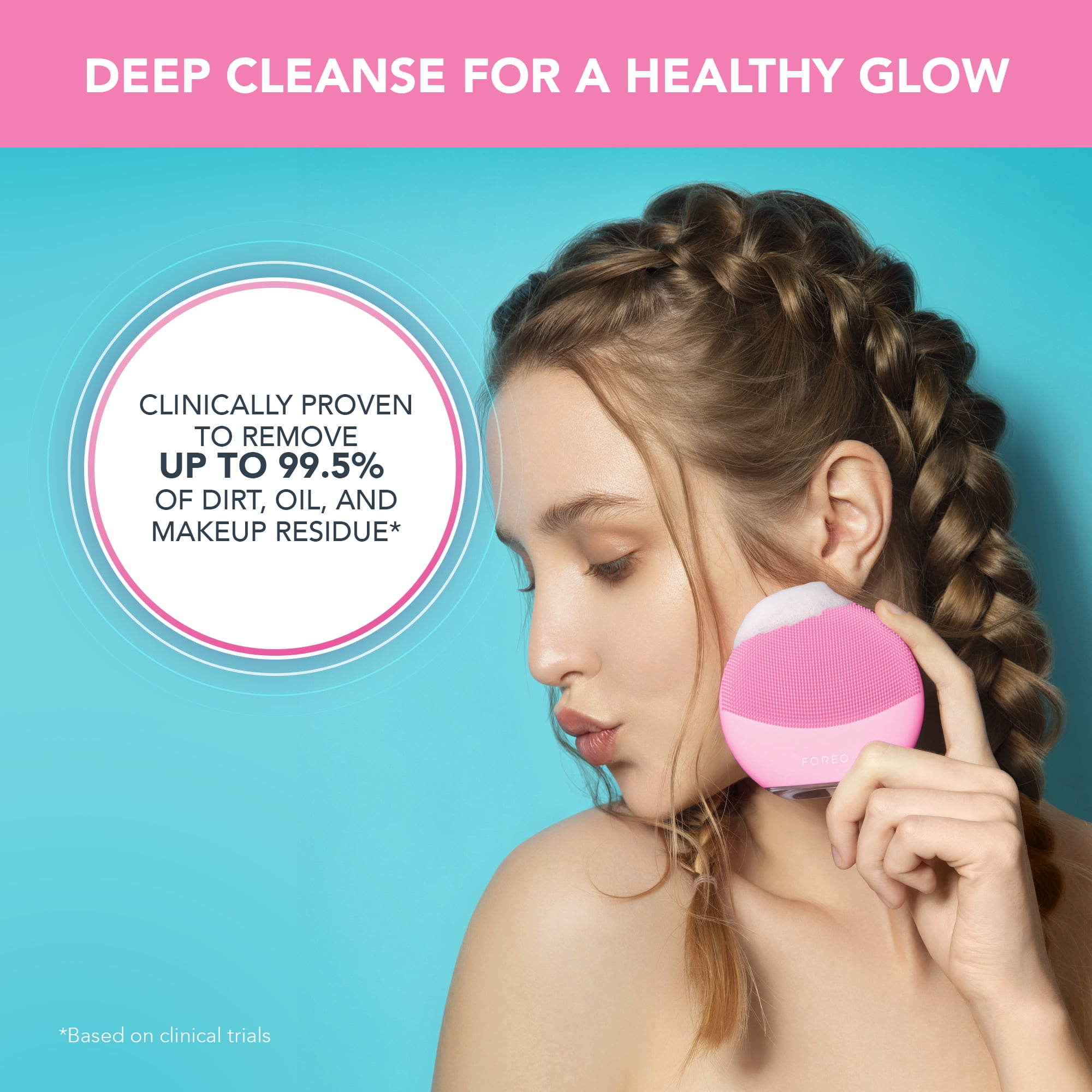 FOREO LUNA MINI 3 Cleansing Facial Brush- Pearl Pink