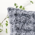 thumbnail image 2 of Home Soft Things Variegated Faux Fur Pillow Covers, 1 piece, 20"x20", Dark Grey, 2 of 8