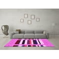 thumbnail image 3 of Ahgly Company Indoor Round Abstract Pink Contemporary Area Rugs, 8' Round, 3 of 4