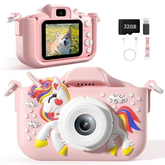 OZMI Kids Selfie Toy Camera, Digital Camera Gift for 3-12 Year Old Boys &  Girls with 32GB Card - Rose Red - Walmart.com