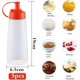 thumbnail image 2 of Botellas para condimentos, 5 botellas de salsa de condimentos de 16 oz, botellas dispensadoras de salsa, botellas de plástico para condimentos, botella de salsa, botellas de plástico con tapa, sin BP, 2 of 5