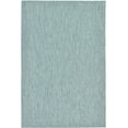 thumbnail image 1 of Unique Loom Solid Collection Casual Transitional Indoor and Outdoor Flatweave Area Rug, 6' x 9', Aquamarine/Light Blue, 1 of 2