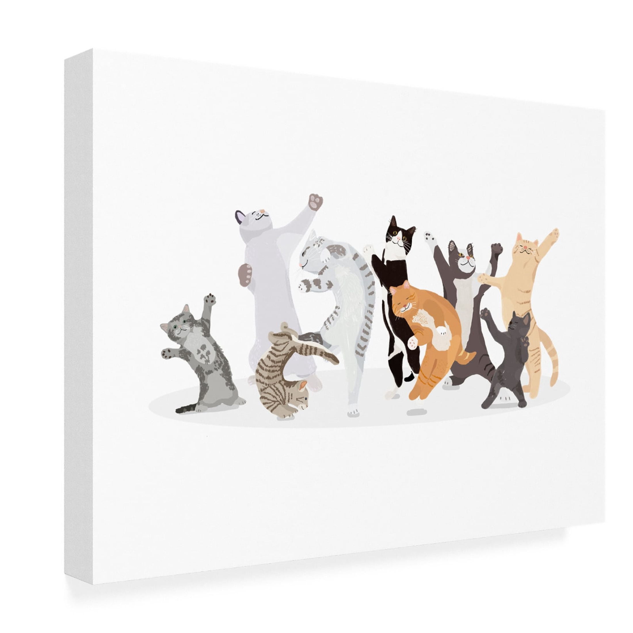 Trademark Fine Art Hanna Melin Dancing Cat Canvas Wall Art
