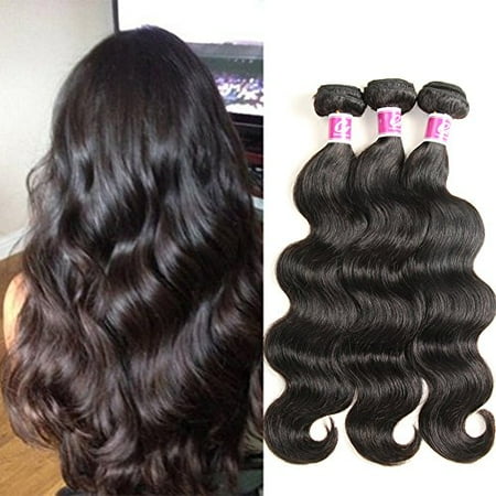 Remi Deep Wave - Hair Bundles Brazilian Wave Remy Human Locks Deep Black 8 10 & 12